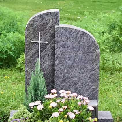 Urnengrabstein Orion poliert Kreuz